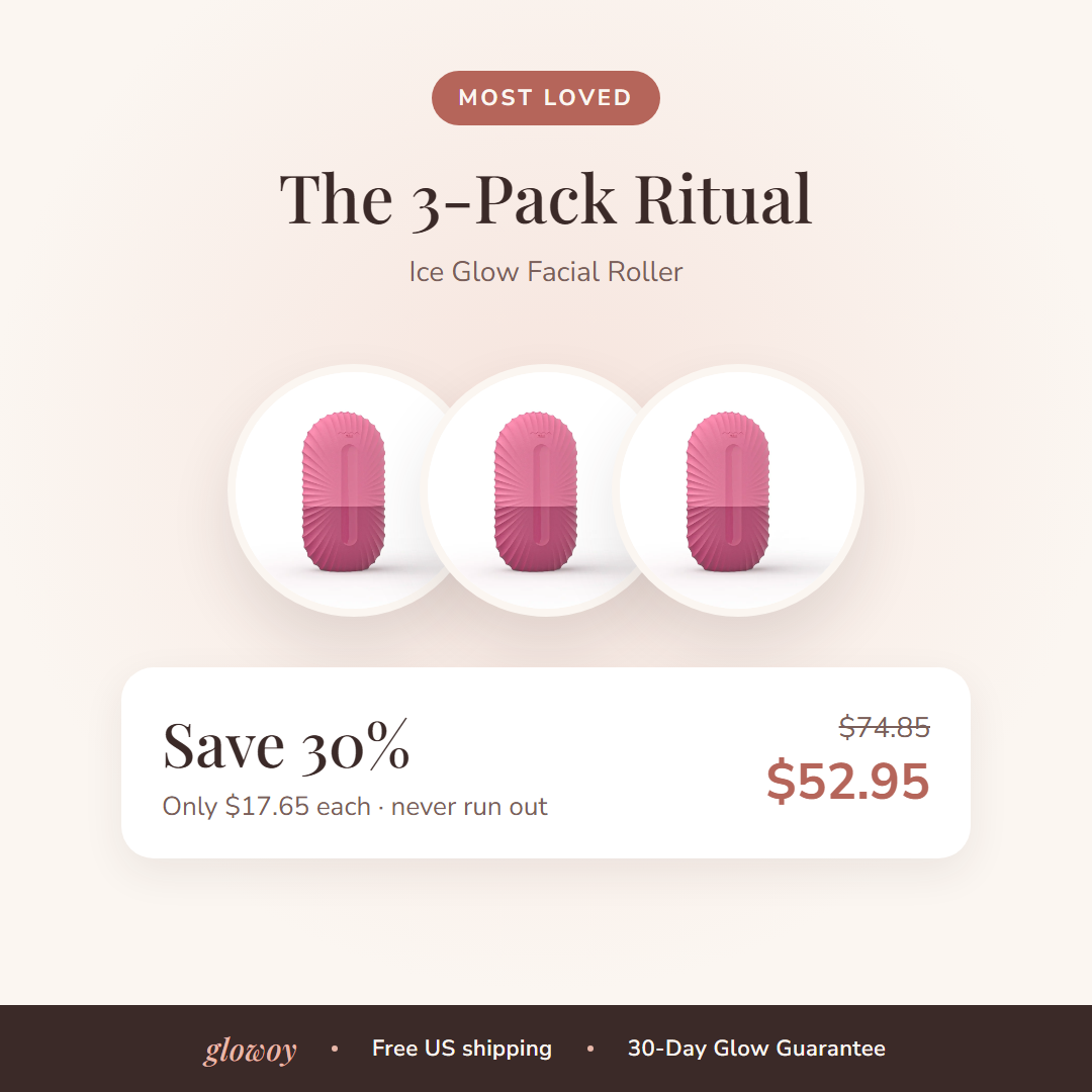 Ice Glow Facial Roller 3-pack, save 30%