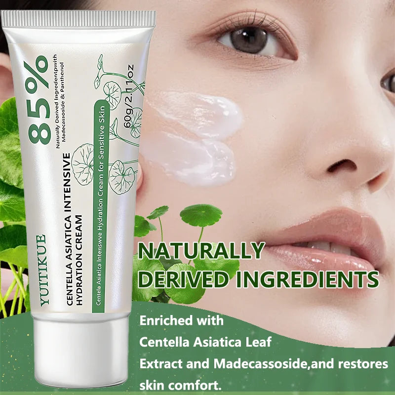 Calm Skin Cica Soothing Cream texture on skin