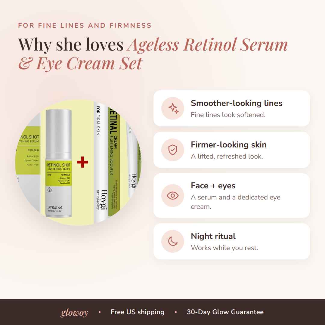 Benefits of Ageless Retinol Serum Eye Cream Set