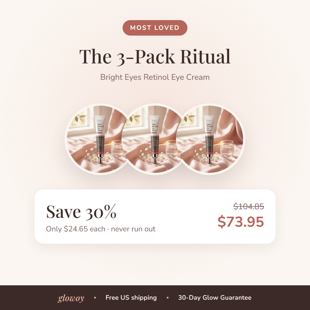 Bright Eyes Retinol Eye Cream 3-pack, save 30%