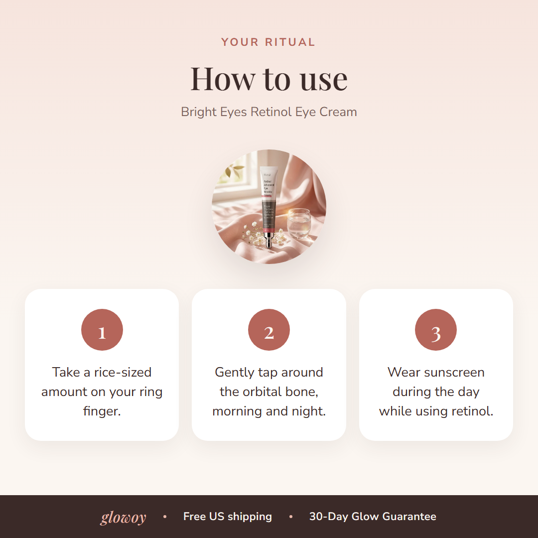 How to use Bright Eyes Retinol Eye Cream