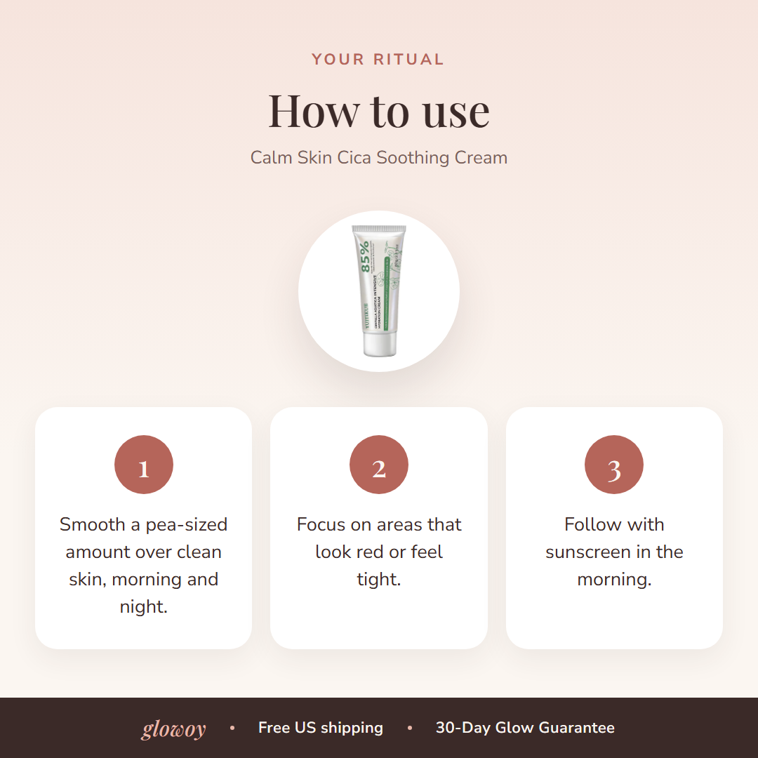 How to use Calm Skin Cica Soothing Cream