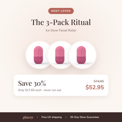 Ice Glow Facial Roller 3-pack, save 30%