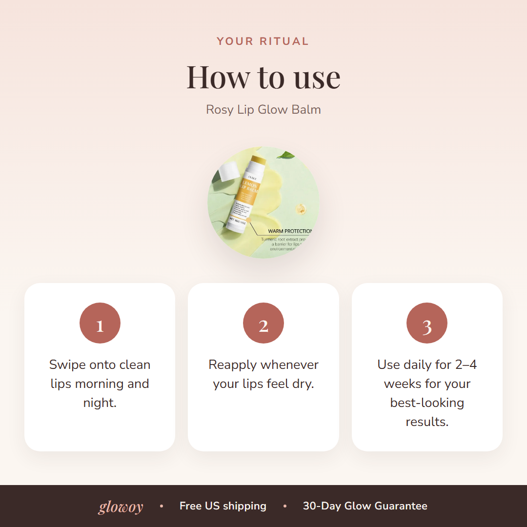 How to use Rosy Lip Glow Balm